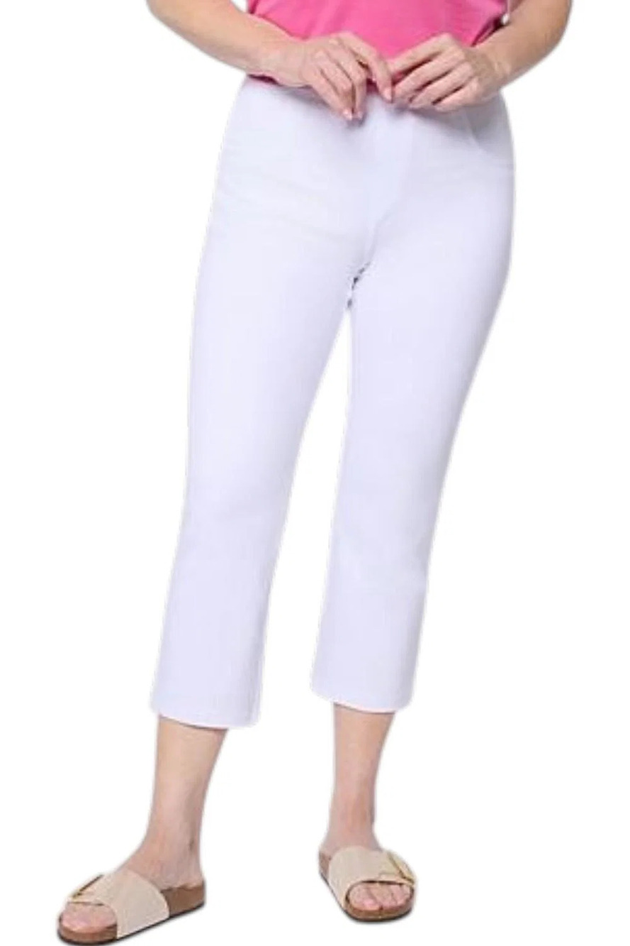 HUE Women's Classic Denim Capri Pant White - Regular